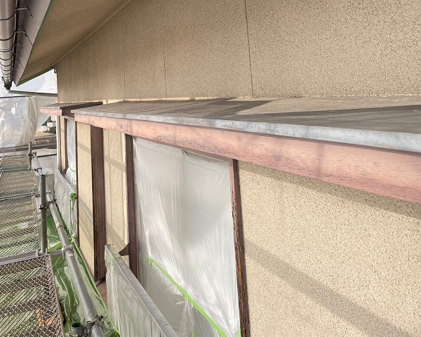 香川県高松市・T様邸　外壁塗装工事　お住まいの劣化症状、養生の様子 (1)